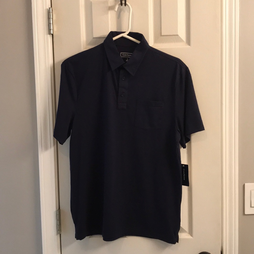 Navy Men’s S Club Room Jersey Polo. NWT